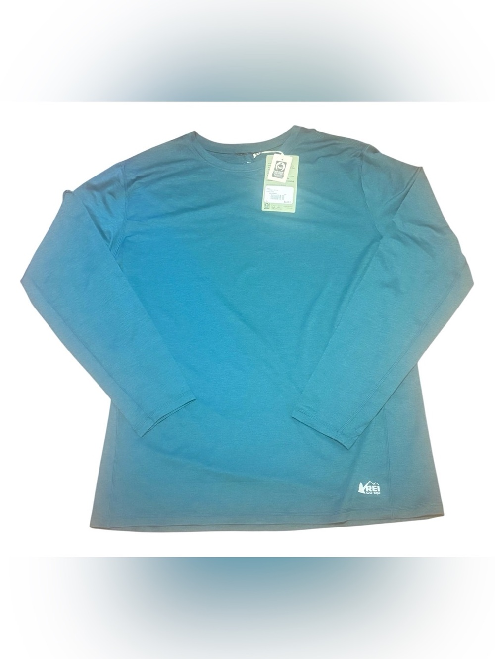 REI Co-op Men's base layer Teal Performance Long Sleeve Crew Size L NWT